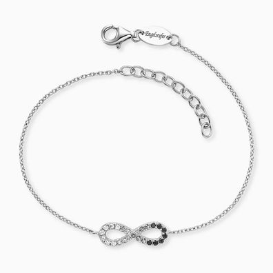Engelsrufer Armband Infinity ERB-INFINITYSHADE-ZI mit Zirkonia, Weiß, Schwarz, Silber