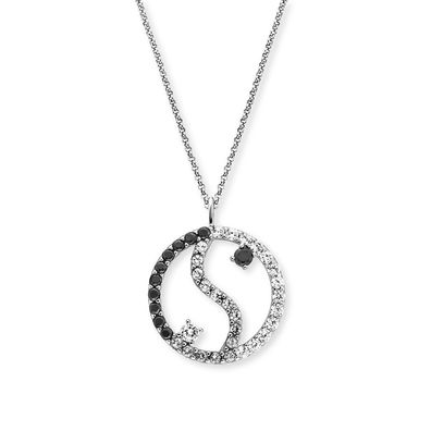 Engelsrufer Halskette Yin Yang ERN-YIYABAL-39-ZI Silber mit Zirkonia