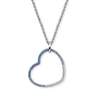 Engelsrufer Halskette ERN-HEARTOCEAN-ZIM silber blau transparent