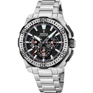 Festina Uhr 2025 Herren Chrono Bike F20724/7 Chronograph Schwarz, Orange, Silber