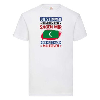 Malediven | Urlaub | Stimmen in meinem Kopf | Traumland T-Shirt Weiß