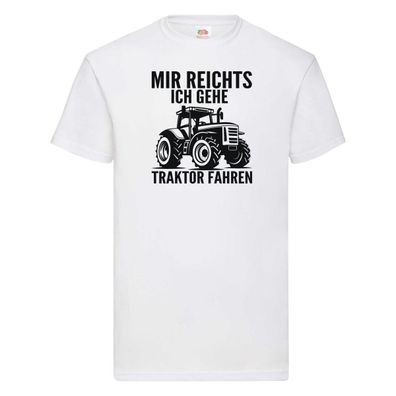 Traktor fahren | Landwirt | Bauer | Traktor T-Shirt Weiß