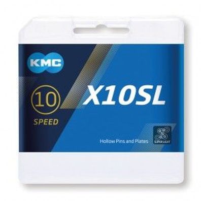 Schaltungskette KMC X10SL Ti-N Gold 1/2" x 11/128", 114 Glieder,5,88mm,10-f