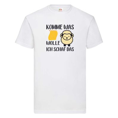 Komme was wolle, ich schaf das | Schal | Schaf T-Shirt Weiß