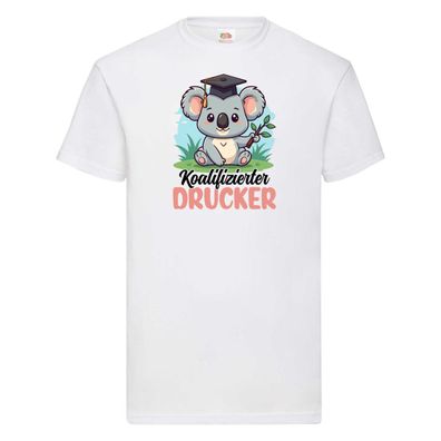Koalifizierter Drucker | Druckerei | Print Medien T-Shirt Weiß