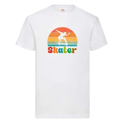 Skater | Retro | Skateboarding | Skateboard T-Shirt Weiß