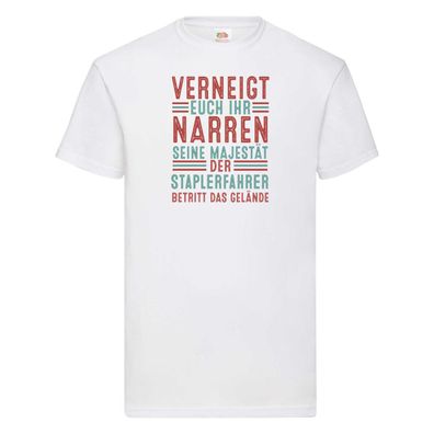 Verneigt euch: Staplerfahrer | Gabelstapler Fahrer T-Shirt Weiß