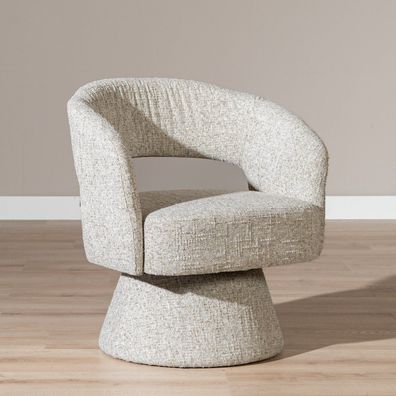 Bronx71 Sessel Josh drehbar Chenille taupe