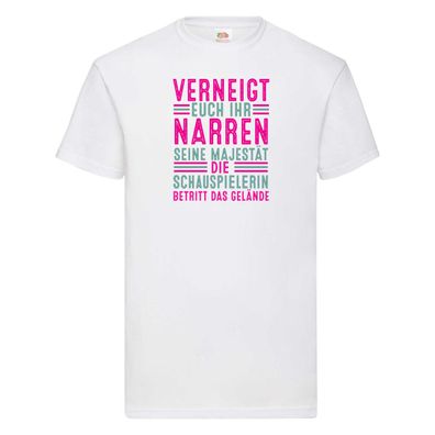 Verneigt euch: Schauspielerin | Theater T-Shirt Weiß
