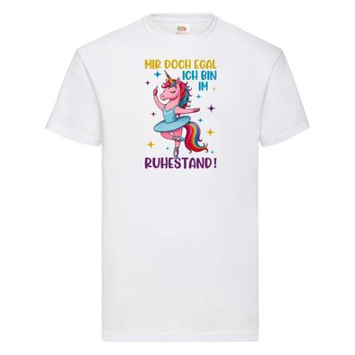Bin im Ruhestand | Tanzendes Einhorn | Einhorn T-Shirt Weiß