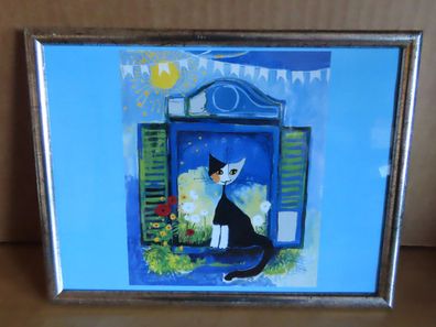 Bild Katzen im Fenserramen Druck Rosina Wachtmeister ca. 25,5 x 19,5 cm