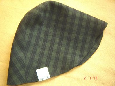 Hutstumpen Wolle Stumpen bedruckt dunkel oliv schwarz Karo 90 gr Ü 50 Rd 84cm Stu758