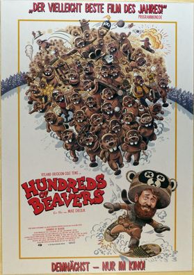 Hundreds of Beavers - Original Kinoplakat A1 - Ryland Brickson Cole Tews - Filmposter