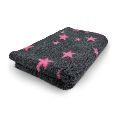 Vet Bed Hundedecke Hundebett Schlafplatz 100 x 75 cm anthrazit fuchsia