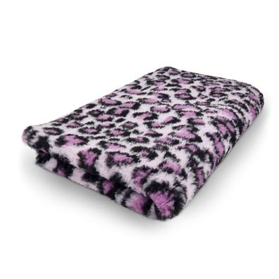 Vet Bed Hundedecke Hundebett Schlafplatz 150 x 100 cm Leopard violett