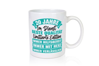 20 Jahre im Dienst | Jubiläum | Arbeit - Tasse Weiß
