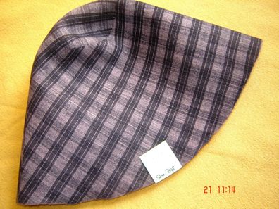 Hutstumpen Wolle Stumpen bedruckt rose schwarz Karo 100 gr Ü 49 Rd 84cm Stu748