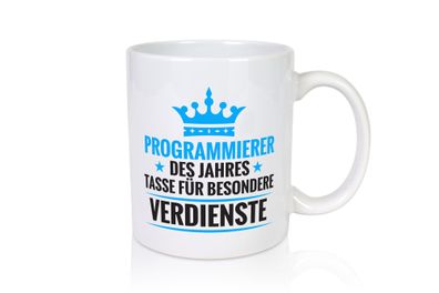 Besonderer Verdienst: Programmierer | Software Entwickler - Tasse Weiß
