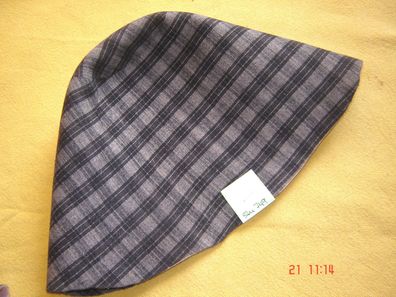 Hutstumpen Wolle Stumpen bedruckt rose schwarz Karo 100 gr Ü 50 Rd 84cm Stu749