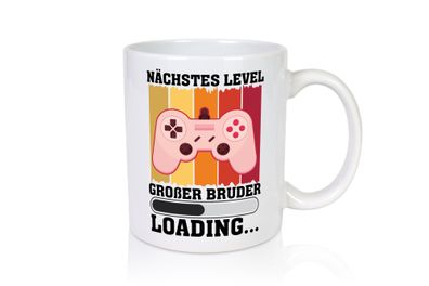 Nächstes Level | großer Bruder | Geschwister - Tasse Weiß
