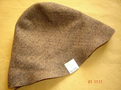 Hutstumpen Wolle bedruckt rehbraun schwarz 90 gr Ü 54 Rd 88cm Stu752