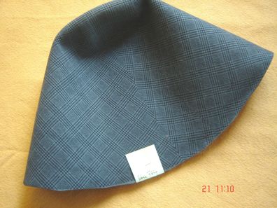 Hutstumpen Wolle bedruckt Glenchek petrol schwarz 100 gr Ü 48 Rd 82cm Stu764