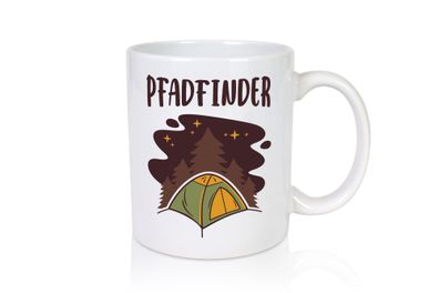 Pfadfinder | Zelten | Lagerfeuer | Campen - Tasse Weiß