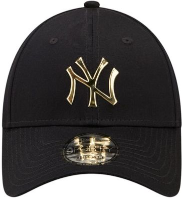 Yankees Cap - New Era 9Forty Baseball Kappe in Schwarz mit goldfarbenem Foil-NY Logo