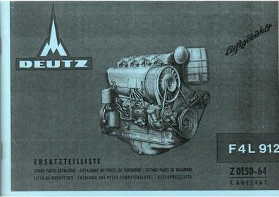 Ersatzteilliste Deutz Motor F 4 L 912, Landtechnik, Dieselmotor, Oldtimer