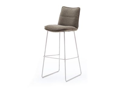 Barhocker Tresenhocker Hampton Barstuhl mit Griff Chenille Optik cappuccino