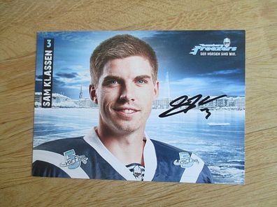Eishockey Hamburg Freezers Sam Klassen - handsigniertes Autogramm!!!