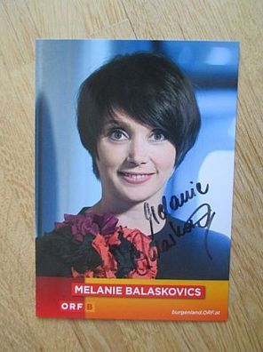 ORF Fernsehmoderatorin Melanie Balaskovics - handsigniertes Autogramm!!!