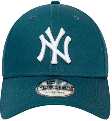 Yankees Cap - New Era 9Forty Baseball Kappe in Türkisblau mit weißem NY 3D-Logo