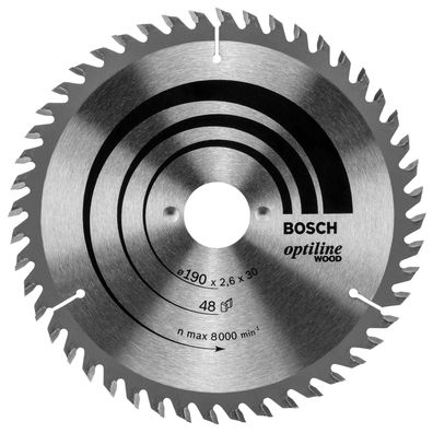 Bosch Optiline Wood - Kreissägeblatt - für Holz - 190 mm - 48 Zähne