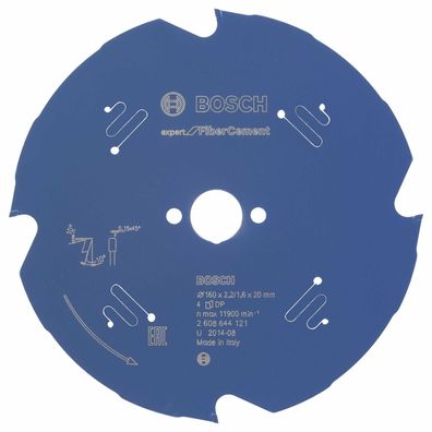 Bosch Expert for Fiber Cement - Kreissägeblatt - für Faserzement - 160 mm - 4 Zähne