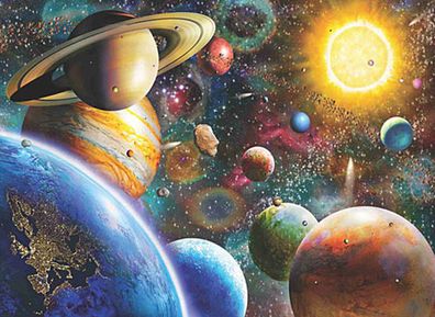 Weltall mit Planeten