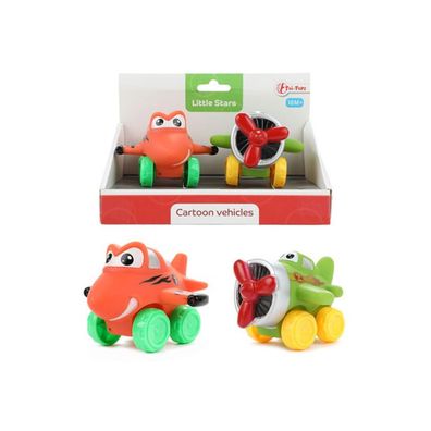 Toi-Toys - LITTLE STARS 2 weiche PVC Flugzeuge - Cartoon vehicles Spielzeugautos