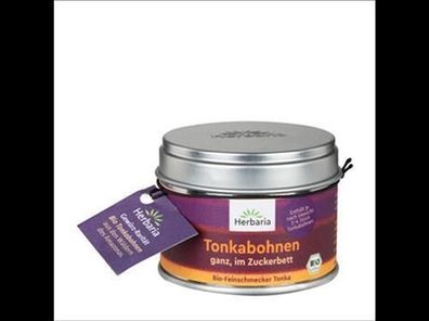 Herbaria 6x Tonkabohnen im Zuckerbett bio S-Dose 50g