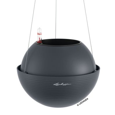 LECHUZA® Pflanzenampeln BOLA Color 23 Schiefergrau All-in-One