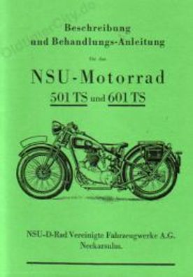 Bedienung und Behandlungs-Anleitung NSU Motorrad