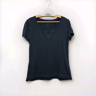 TOM TAILOR Shirt T-Shirt Gr. S Damen Oberteil kurzarm Shortsleeve blau E3