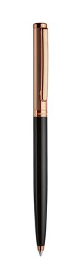 Otto Hutt Kugelschreiber Design 01 schwarz, Steifenguilloche, roségold