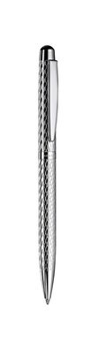 Otto Hutt Kugelschreiber Design 02, 925er Sterling Silber, Wabenguilloche