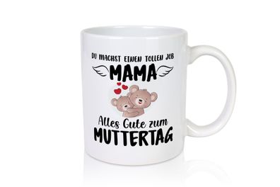 Alles gute zum Muttertag | Muttertag | Mama ist die Beste - Tasse Weiß