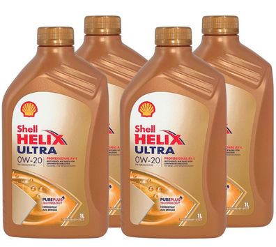 Shell Helix Ultra Professional AV-L 0W-20 4x1 Liter