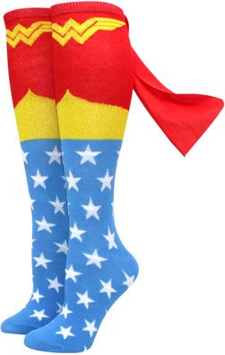 Wonder Woman Kniestrümpfe - DC Comics Kniestrümpfe für Damen mit Schleifen