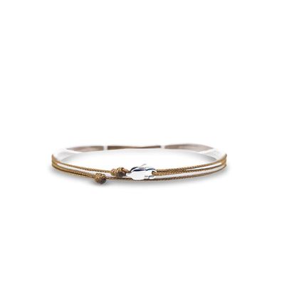 MADE BY NAMI Karabiner Wickelarmband - Coyote Silber