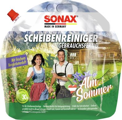 SONAX ScheibenReiniger gebrauchsfertig AlmSommer 3 L