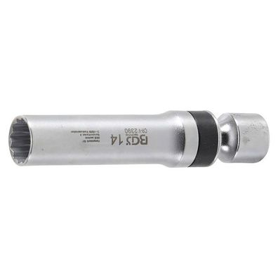 BGS-2390 | Zündkerzen Gelenkeinsatz, 14 mm, 12-kant mit Haltefeder