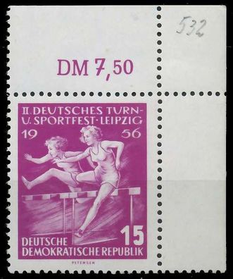 DDR 1956 Nr 532YII postfrisch ECKE-ORE X9710BA